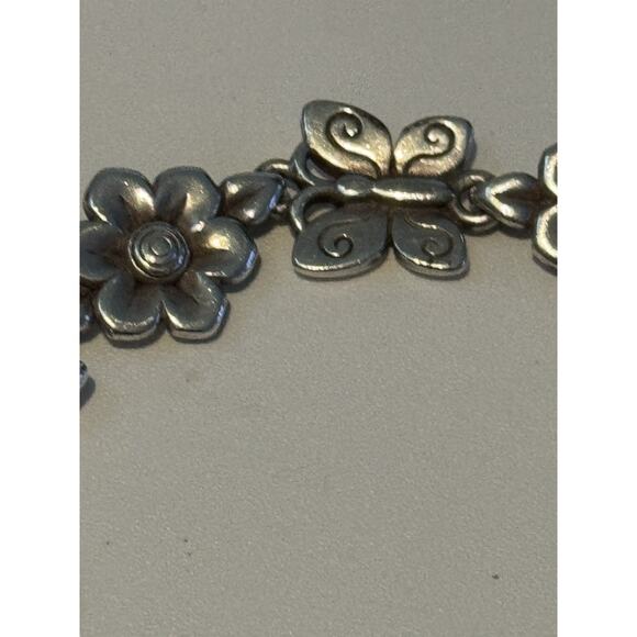 James Avery Retired HTF Silver Butterflies In Bloom Flower Bracelet 7 3/4” - Picture 10 of 14